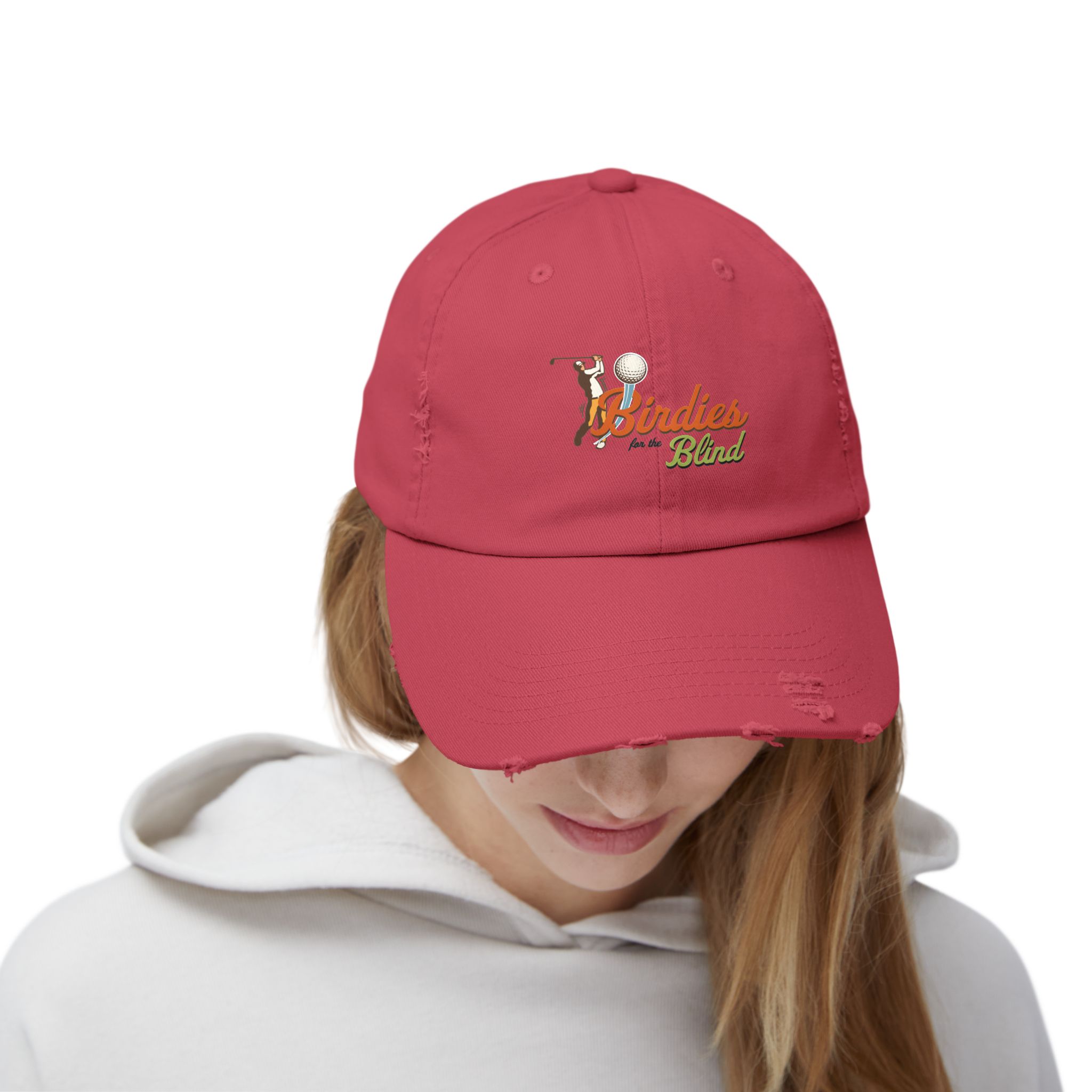 Birdies for the Blind Embroidered Distressed Cap - Image 19