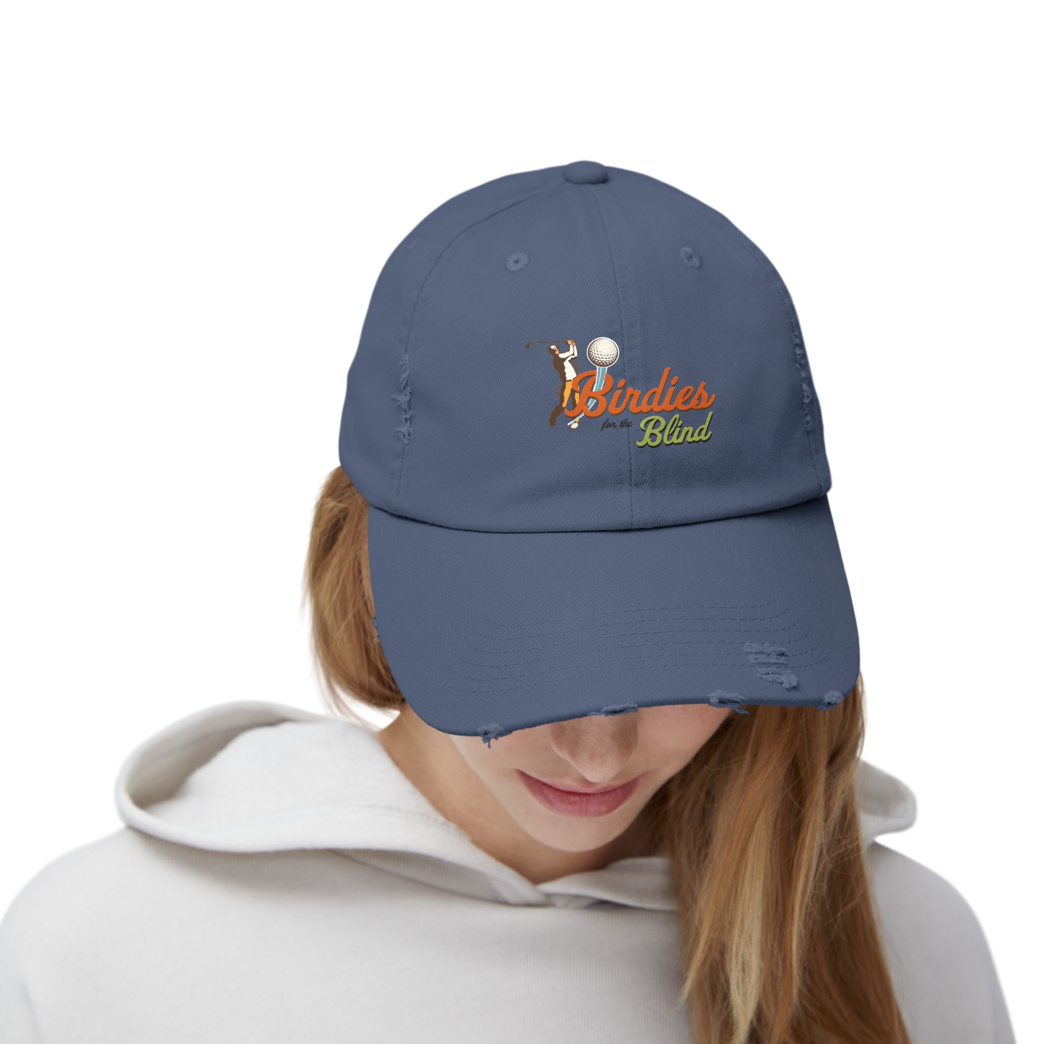 Birdies for the Blind Embroidered Distressed Cap - Image 14